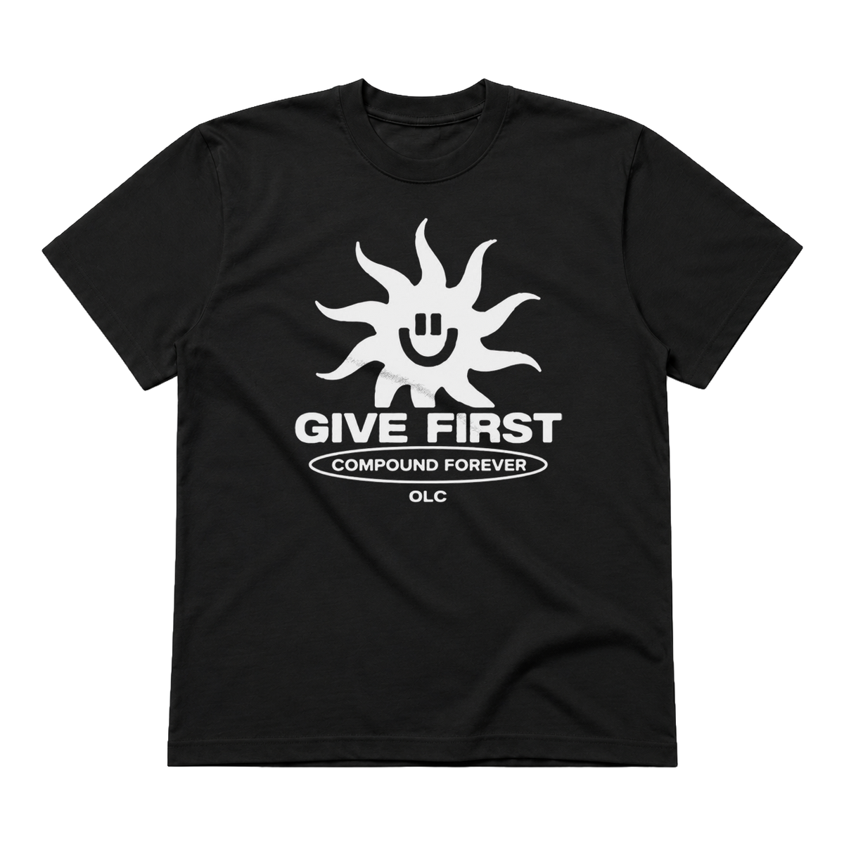 Give First Classic Black Tee