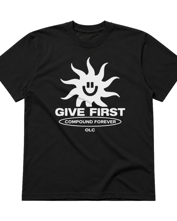 Give First Classic Black Tee